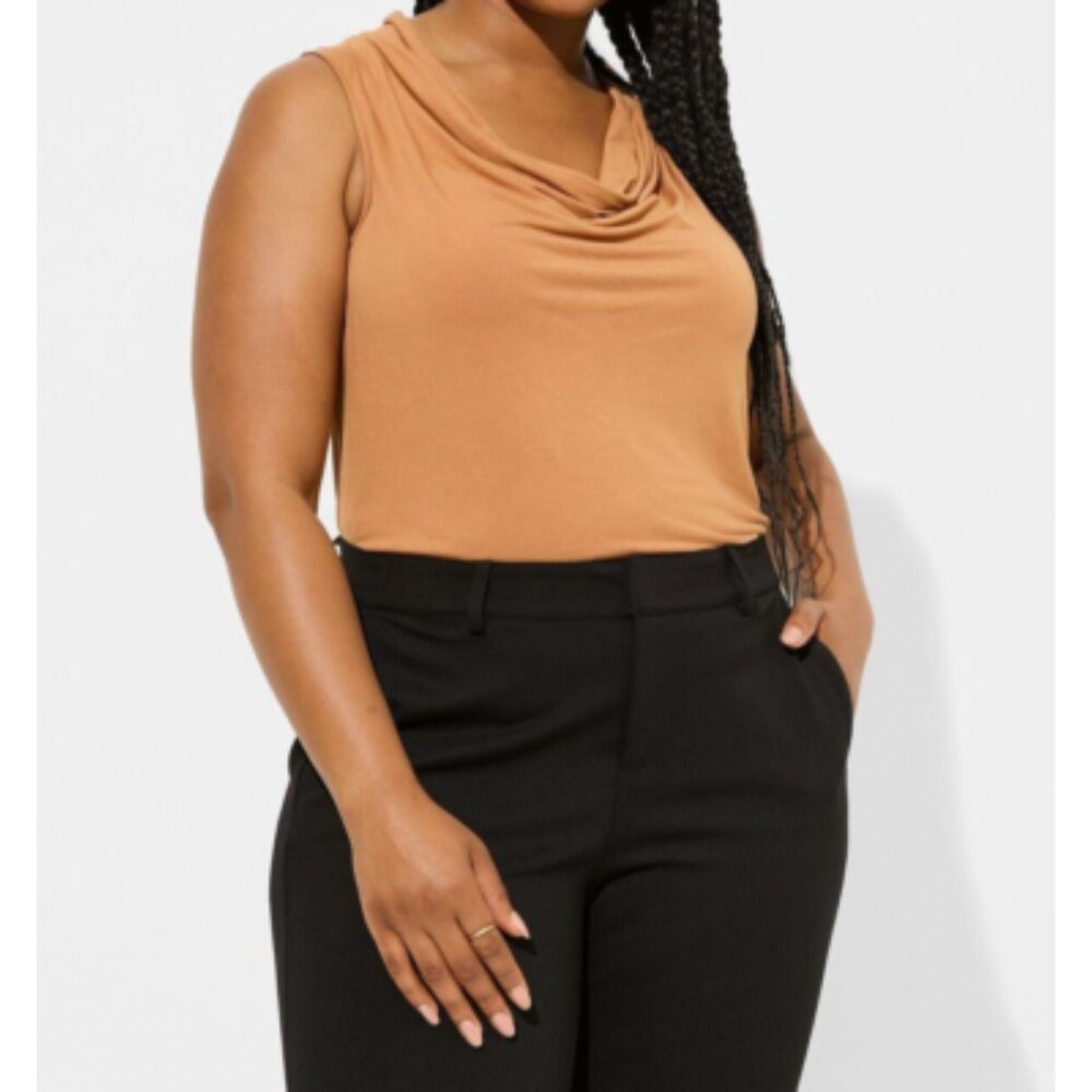 Torrid Studio Tissue Brown Jersey Drape Tank